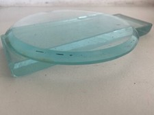 BRITISH RAILWAY STD HAND LAMP GLASS 4.75 IN DIA 6MM THICK BEVEL EDGE  VGC