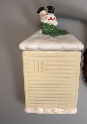Santa stuck in the chimney Christmas cookie jar by HOMCO - Picture 3 of 6