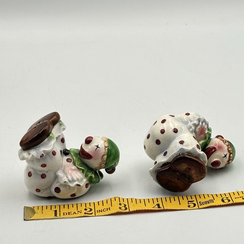 Coctelera de pimienta payaso de cerámica vintage con diseño de lunares con tapón - Imagen 3 de 6