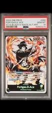 Bandai 2024 One Piece Portgas D. Ace 002 Black White Alt Art PSA 10