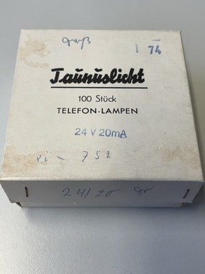 TAUNUSLICHT Telefon-Lampe 24V 20 mA, 100 Stück!