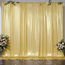 10x10 Ft Gold Sequin Backdrop Curtains 2 Panels Wrinkle Free Photography