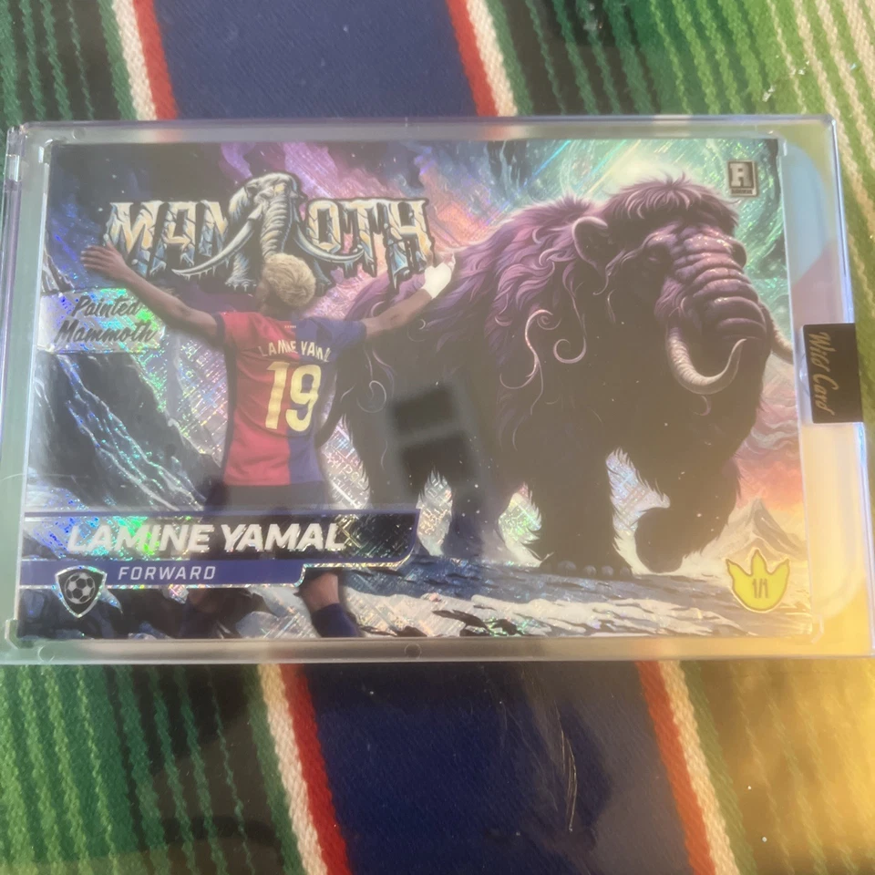 2024 Wild Card Din-Might Mammoth 1/1 Lamine Yamal Rookie - Imagem 2 de 3