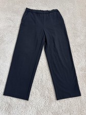 Briggs New York Pants Womens 14S Black Pull On Elastic Waist Straight Leg Career