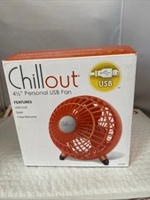 Chillout Portable USB Fan Orange New in Box