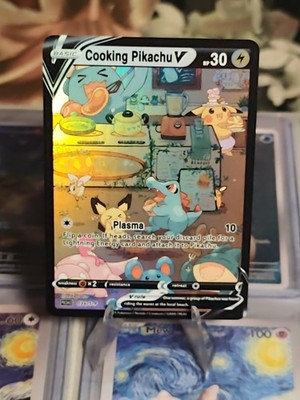 Pokemon Karten Cooking Pikachu Togepi Flegmon Pichu Woingenau / Fanmade