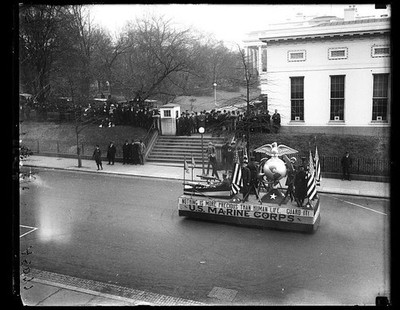Photo:[Safety week parade float, U.S. Marine Corps, Washington, D.C.]