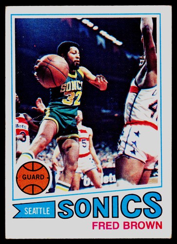 Fred Brown [White Back] #30 1977 Topps card