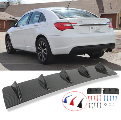 For Chrysler 200 2011-2017 Carbon Rear Diffuser Bumper Spoiler Splitter 5-Fins