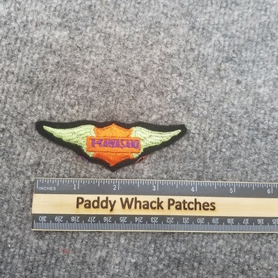 Vintage Kawasaki Patch Wings Motorcycle 70s 80s AD3c