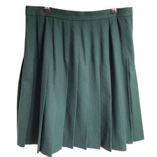 VTG Talbots Worsted Wool Pleated Skirt 14 Hunter Green Dark Academia Made in USA