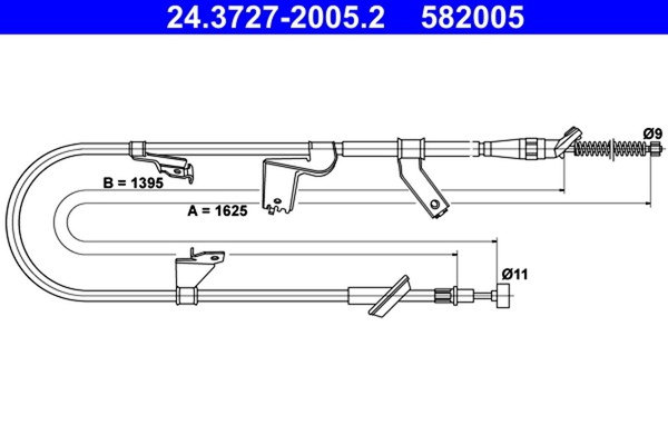 Bremsseil Seilzug Feststellbremse ATE 24.3727-2005.2 FüR Swift Suzuki 3 MZ EZ-image