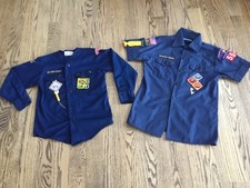 Boy Scouts of America Uniform Youth 2 Shirts Blue Cub Scout Boy Scout READ