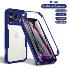 Full Body Clear Case for iPhone 16e/ 16 Pro/17 Pro Max Built-in Screen Protector
