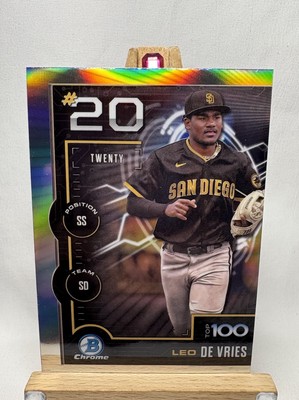 LEO DE VRIES 2025 Bowman Chrome Top 100 #BTP-20 San Diego Padres