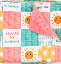 Baby Blanket for Girls, Super Soft Double Layer Mink Blankets with Dotted Backin