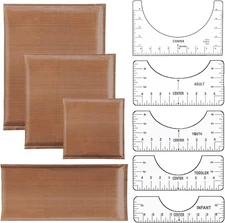 9 Pack Heat Press Pillow Mat Kits - 4 Size Teflon Heat Pressing Transfer Pillows