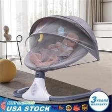 Electric Baby Bouncer Swing Bluetooth Music Cradle Rocker Chair Infant Newborn