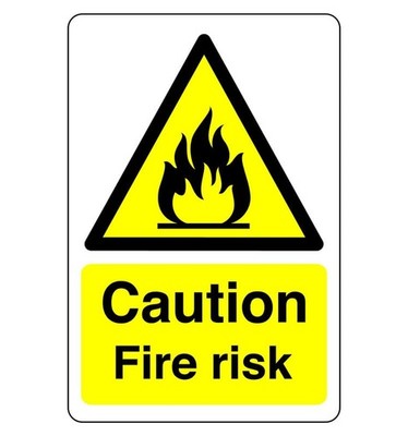 Achtung Brandgefahr Schild PVC Aufkleber Dibond