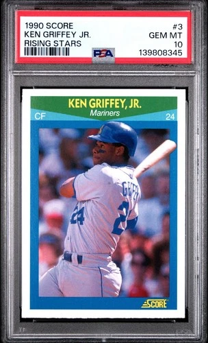 1990 SCORE RISING STARS #3 KEN GRIFFEY JR. PSA 10 GEM MINT