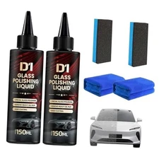 Car Glass Oil Film Remover,Glass Polishing Compound,Car Glass Cleaner & 
