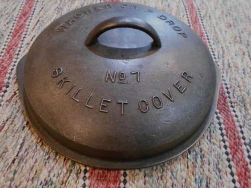 Wagner Ware Cast Iron #7 Fully Marked Skillet Lid Drip Drop Cover