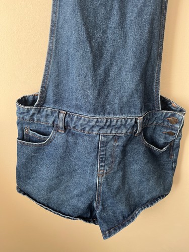 New Look Dungarees Size 10 Blue Denim Short Casual Summer - Picture 3 of 7