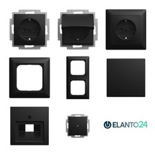 Busch-Jaeger Balance SI Schalter Steckdosen Rahmen Wippe -915 schwarz matt