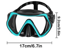 Adult Tempered Glass Diving Set Scuba Anti-Fog Goggles and Snorkeling Mask Tube
