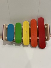 Plantoys Wooden Musical Instruments Xylophone for Toddlers No Mallets 1-3 Years