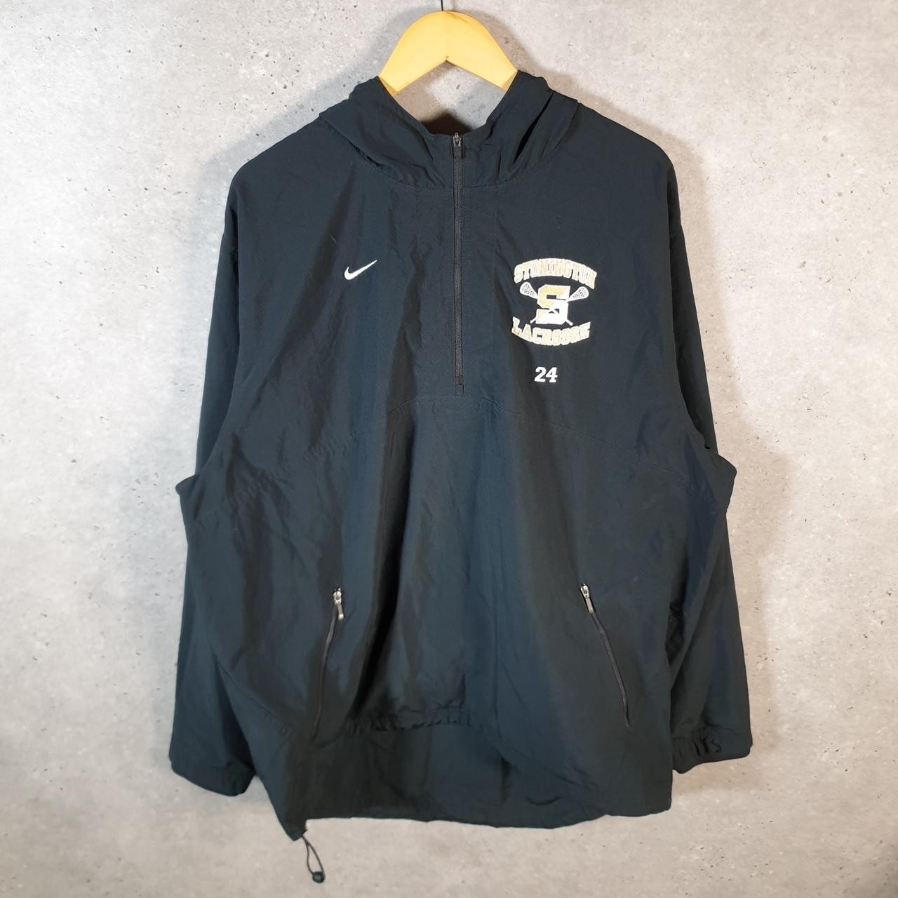 SACAI X NIKE Giacca a vento vintage Nike pista uomo grande nera USA Swoosh 1 4 zip USA