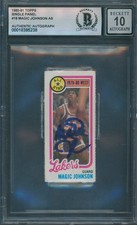 1980/81 Topps Single #18 Magic Johnson Beckett Authentic Signed Auto 10 *5238