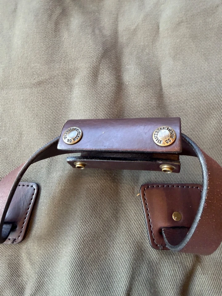 Filson Suit Cover Garment Bag Travel Rare Otter Green Canvas Leather #70271 - Image 3 of 4