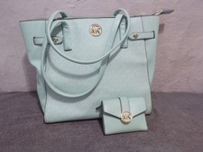 Michael Kors Mint Large Belted Tote with Gold...