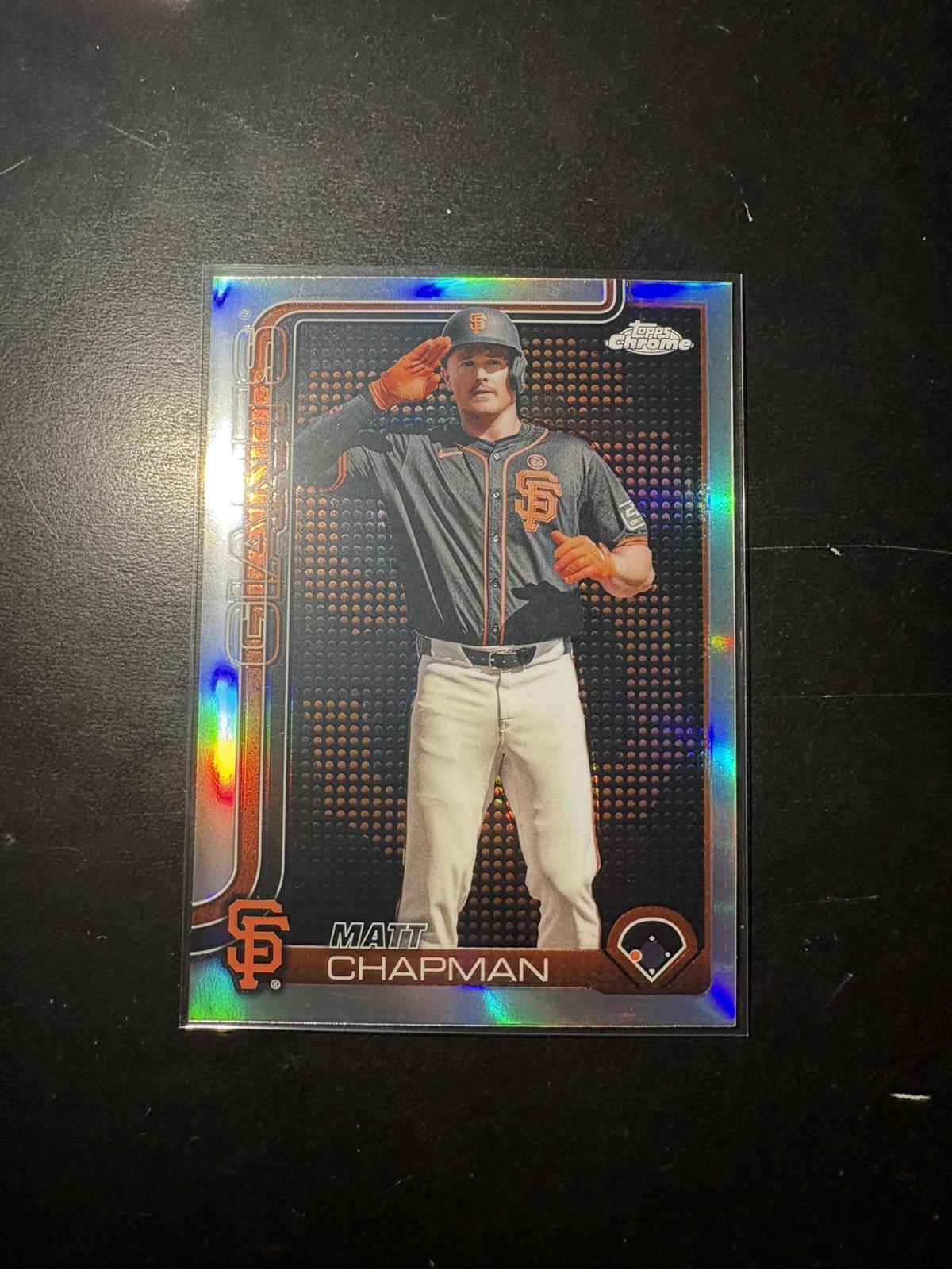 2025 Topps Chrome Matt Chapman Lightboard Logo Refractor SSP #148 Giants