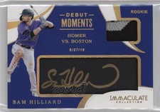 2020 Panini Immaculate Gold Ink Black Leather 7/10 Sam Hilliard #DM-SH Auto 13c1