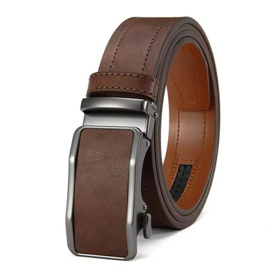 Neue Herren Gürtel Automatik Schnalle PU Leder Gürtel Herrengürtel Ratchet Jeans