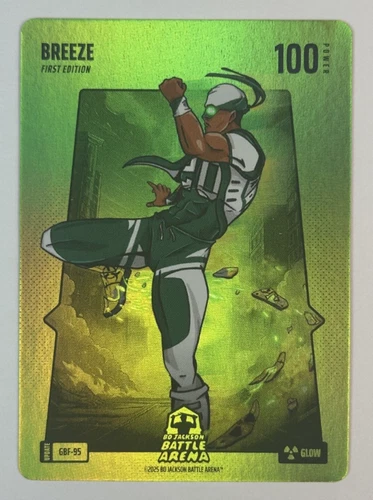 2025 Bo Jackson Battle Arena Breeze Breece Hall Green Glow Battlefoil Case Hit
