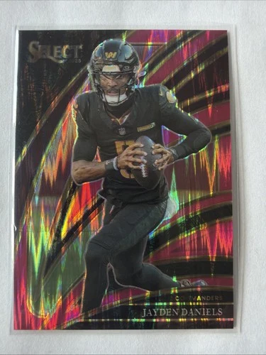 2025 Panini Select Jayden Daniels Club Level Pink Shock Prizm