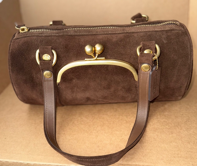 COACH Kisslock Barrel Bag CDT38 Spring 2026 Release NWT Caramel