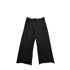 Quince Black Ultra-Stretch Ponte Wide Leg Pants Womens Size 16 High Rise Trouser