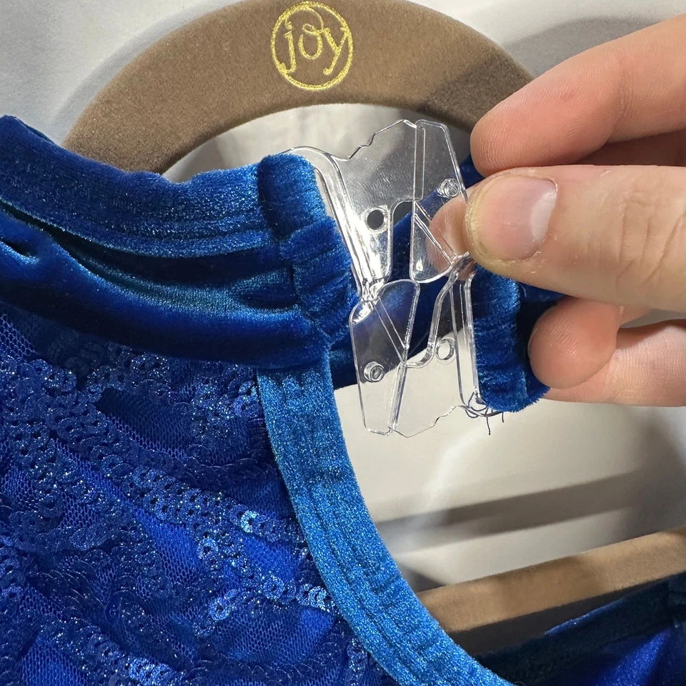 Женский бархатный комбинезон A Wish Costume M Blue с блестками короткий Swift Halloween Pop Star - Изображение 4 из 4