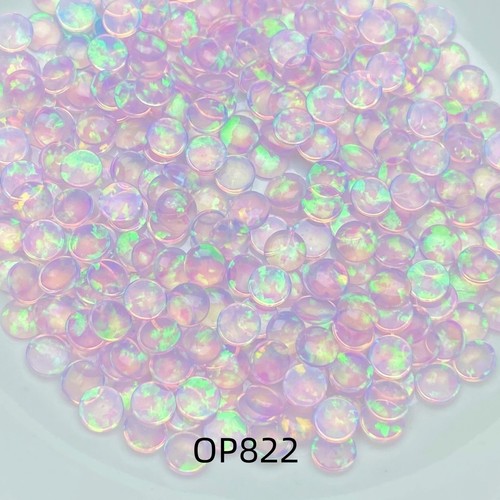 3~5mm Flat Back Round Cabochon Synthetic jelly Opal For Jewelry Making - Picture 23 of 30
