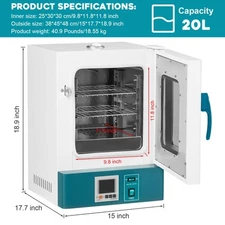 Lab Incubator 20L Digital Incubator PID Temperature Control RT-65℃ Scientific