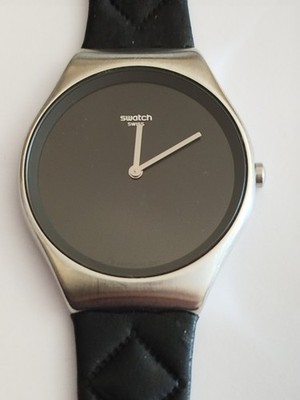 Swatch / Skin Irony / Skinalliage / Uhr / schwarzes Zifferblatt / Stahlgehäuse / 