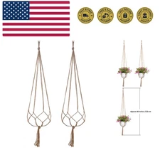 2 Pack 48 Inch Large Macrame Plant Hanger Rope to Hang Flower Pot Plant Holde...