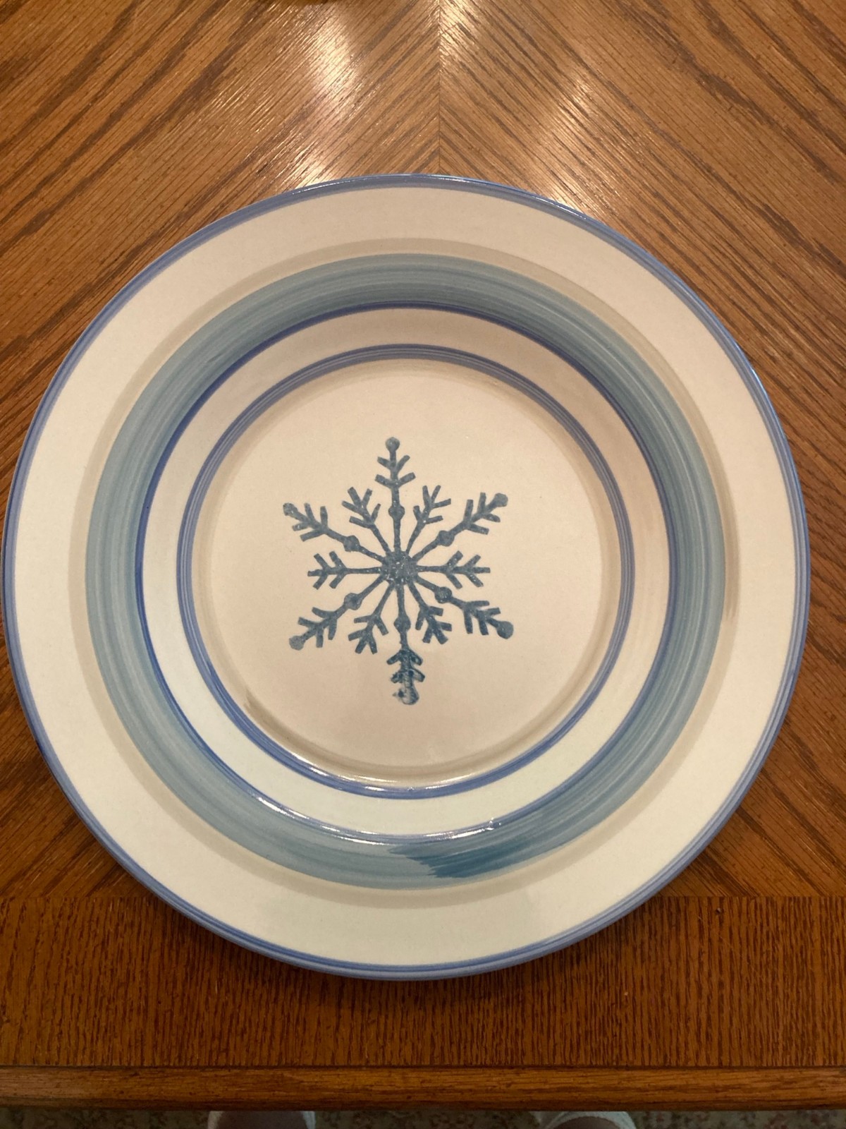 Royal Norfolk Winter Frost Snowflake Dinner Plate 11.3