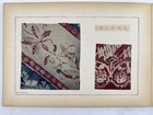 Livre imprimé japonais sur bois « Oranda Sarasa » motif calico textile Unsodo...