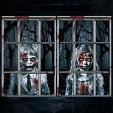 Sophena Halloween Ghost Curtains 32.2"W x 49.2"L Pack of 2 , Girl Boy