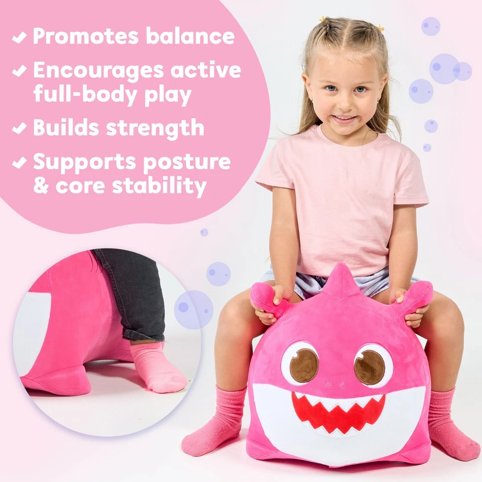 Pinkfong Baby Shark Mommy Bouncy Ride On Inflatable Hopper Plush Toy for Kids - Image 4 of 4